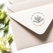 モダンフローラ名前をカスタムする ラバースタンプ