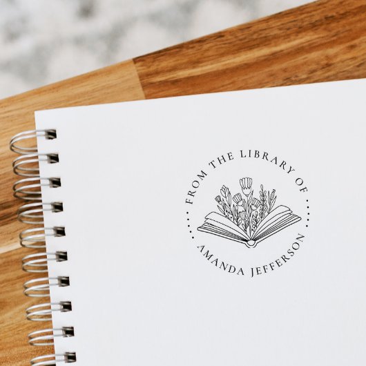 モダンフローラ名前をカスタムする ラバースタンプ