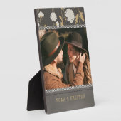 モダンフローラ国パーソナライズされたの写真名 フォトプラーク (側面)