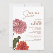 モダンフローラ地球テラコッタブライダルシャワー 招待状 (正面)