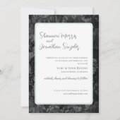 モダンフローラ壁紙結婚式招待状 招待状 (正面)