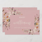 モダンフローラ妊娠告知カード 案内状 (正面/裏面)