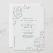 モダンフローラ宇宙グ結婚レイブライダルシャワー 招待状 (正面)