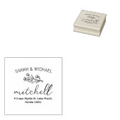 モダンフローラ対差出人住所 ラバースタンプ (押印)