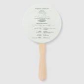 モダンフローラ幾何学緑色結婚計画 ハンドファン (裏面)