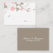 モダンフローラ座席表 – ソフトピンク プレイスカード (正面/裏面)