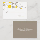 モダンフローラ座席表 – マスタード プレイスカード (正面/裏面)