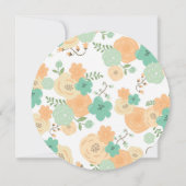 モダンフローラ感謝祭ディナーメニューカード 招待状 (裏面)