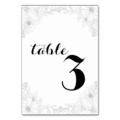 モダンフローラ披露宴 テーブルナンバー (正面)