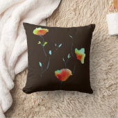 モダンフローラ抽象芸術アート花水彩 クッション (ブランケット)