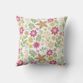 モダンフローラ数々の色の夏の花 クッション (裏面)