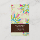 モダンフローラ明シンプルるい抽象芸術フラワーダリア 名刺 (裏面)
