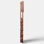 モダンフローラ曲線を持つエレガントバラ金ゴールド Case-Mate iPhoneケース (裏面 / 右)