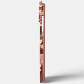 モダンフローラ曲線を持つエレガントバラ金ゴールド Case-Mate iPhoneケース (裏面 / 左)