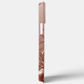 モダンフローラ曲線を持つエレガントバラ金ゴールド Case-Mate iPhoneケース (裏面 / 右)