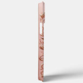 モダンフローラ曲線8を持つエレガントバラ金ゴールド Case-Mate iPhoneケース (裏面 / 右)