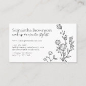 モダンフローラ枠 名刺 (裏面)