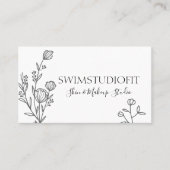 モダンフローラ枠 名刺 (正面)