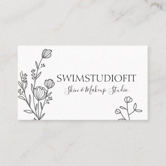 モダンフローラ枠 名刺 (正面)