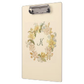 モダンフローラ植物色ピンクスタイリッシュ#2 クリップボード (左)