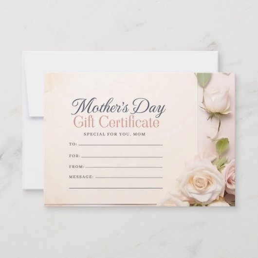 モダンフローラ母の日のギフト券 (正面)