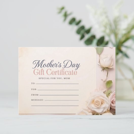 モダンフローラ母の日のギフト券 (スタンド正面)