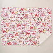 モダンフローラ水の色 シェルパブランケット (正面(横))