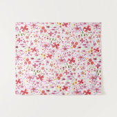 モダンフローラ水の色 タペストリー (正面(横))