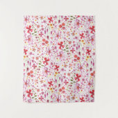 モダンフローラ水の色 タペストリー (正面)