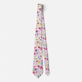 モダンフローラ水の色 ネクタイ (正面)