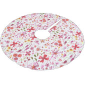 モダンフローラ水の色 ブラッシュドポリエステルツリースカート (アングル)