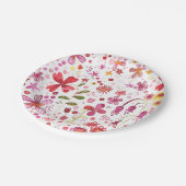 モダンフローラ水の色 ペーパープレート (アングル)