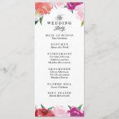 モダンフローラ水カラー結婚式 プログラム (裏面)