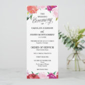 モダンフローラ水カラー結婚式 プログラム (スタンド正面)