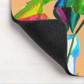 モダンフローラ水彩アート花 マウスパッド (コーナー)