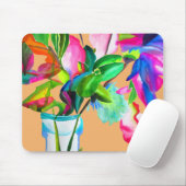 モダンフローラ水彩アート花 マウスパッド (マウス)