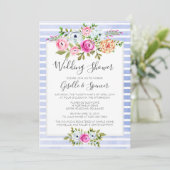 モダンフローラ水彩ウェディングシャワー招待状 招待状 (スタンド正面)
