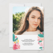 モダンフローラ水彩写真2枚 案内状 (裏面)