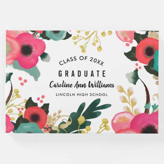 モダンフローラ水彩卒業 ゲストブック (正面)