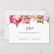 モダンフローラ水彩珊瑚礁結婚牡丹