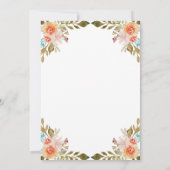 モダンフローラ水彩《キリスト教》洗礼式や命名式 招待状 (裏面)