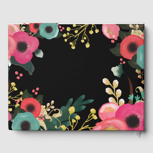 モダンフローラ水絵画色の卒業 ゲストブック (裏面)