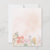 モダンフローラ水色誕生日カード ノートカード (裏面)