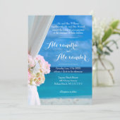 モダンフローラ海熱帯ビーチサマー結婚ズ 招待状 (スタンド正面)