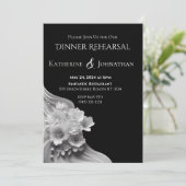 モダンフローラ白黒結婚ズ 招待状 (スタンド正面)