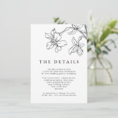 モダンフローラ白黒結婚詳細 エンクロージャーカード (スタンド正面)