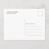 モダンフローラ素朴ピンクブルーブライダルシャワー インビテーションポストカード (裏面)