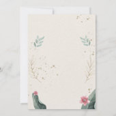 モダンフローラ素朴結婚写真 招待状 (裏面)