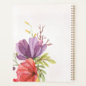 モダンフローラ紫の水彩画フェミニン業 プランナー手帳 (裏面)