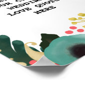 モダンフローラ結婚の愛引用文 ポスター (角)